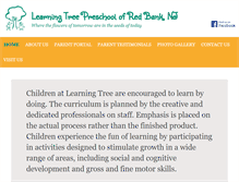Tablet Screenshot of learningtreepreschoolredbank.com
